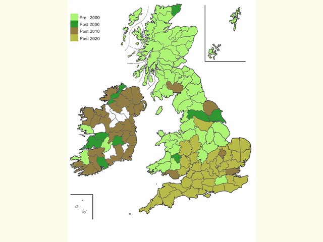 Distribution map Copyright Martin Evans 