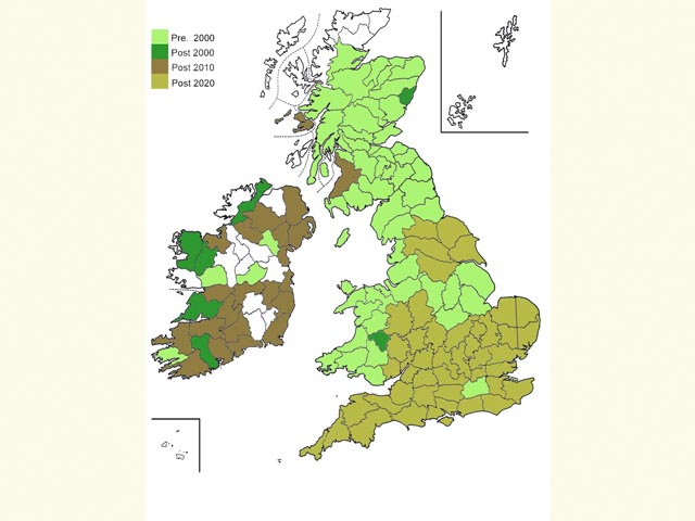  Distribution map Copyright Martin Evans 