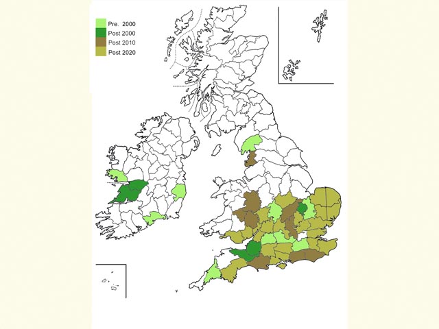  Distribution map Copyright Martin Evans 
