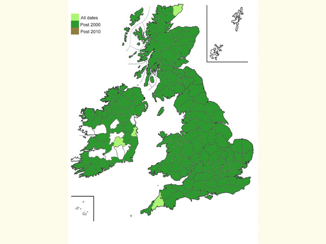  Distribution map Copyright Martin Evans 