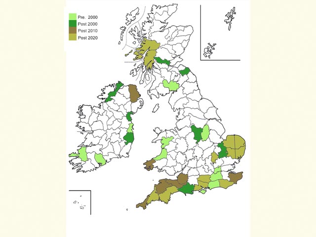  Distribution map Copyright Martin Evans 