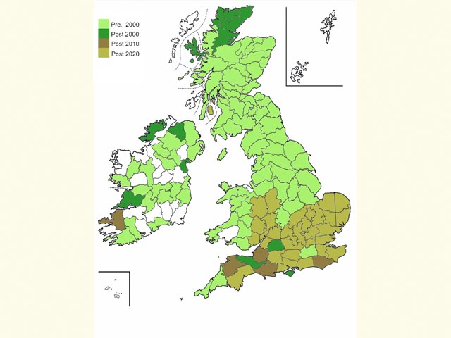  Distribution map Copyright Martin Evans 