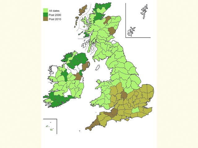  Distribution map Copyright Martin Evans 