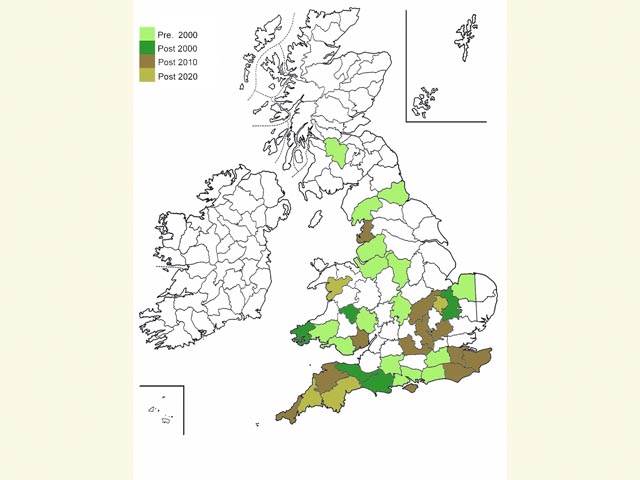  Distribution map Copyright Martin Evans 