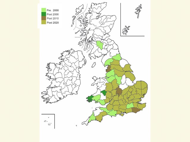  Distribution map Copyright Martin Evans 