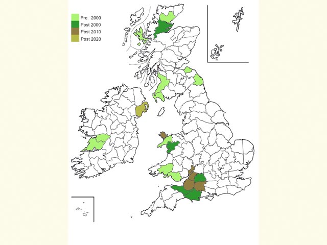  Distribution map Copyright Martin Evans 