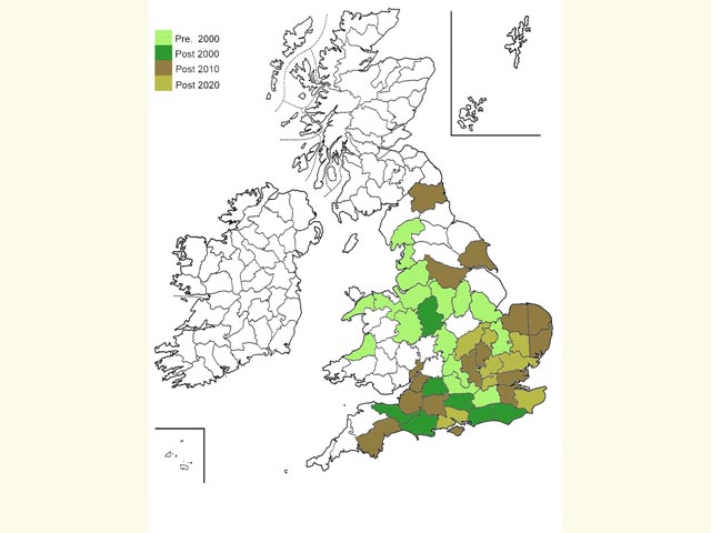  Distribution map Copyright Martin Evans 