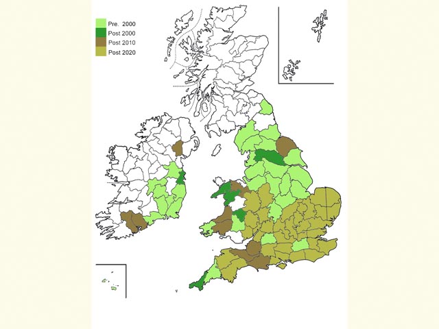  Distribution map Copyright Martin Evans 