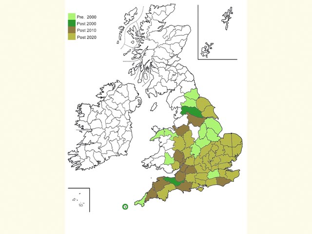  Distribution map Copyright Martin Evans 