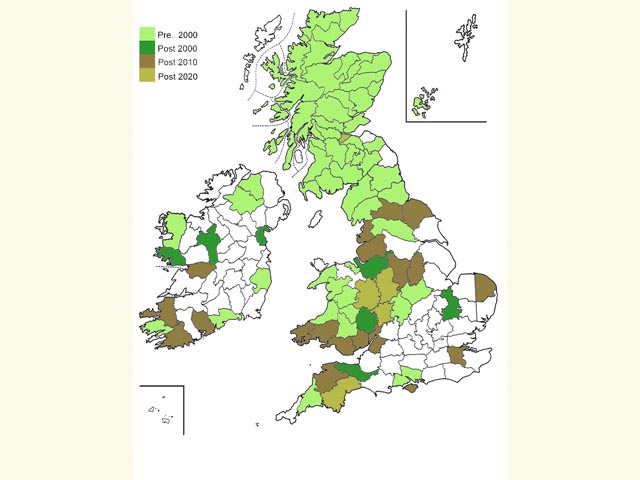  Distribution map Copyright Martin Evans 