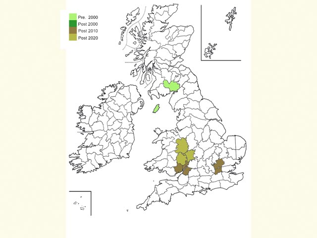  Distribution map Copyright Martin Evans 