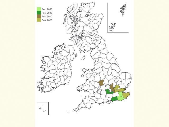  Distribution map Copyright Martin Evans 