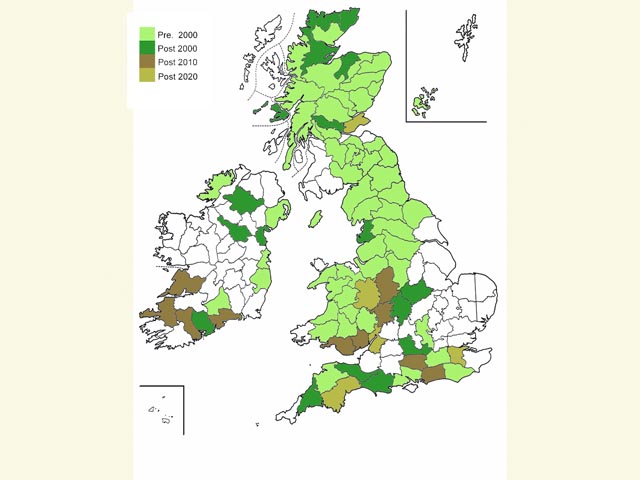  Distribution map Copyright Martin Evans 