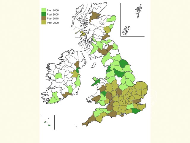  Distribution map Copyright Martin Evans 