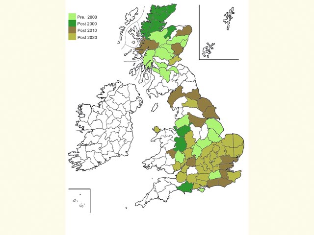  Distribution map Copyright Martin Evans 