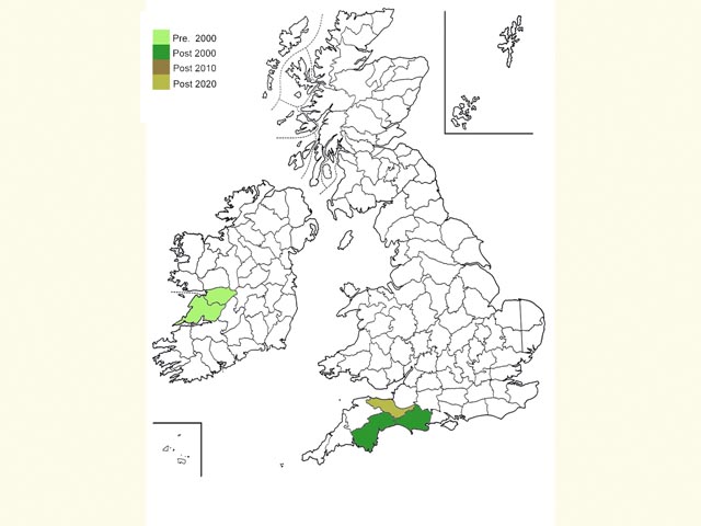  Distribution map Copyright Martin Evans 