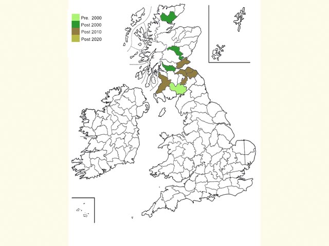  Distribution map Copyright Martin Evans 