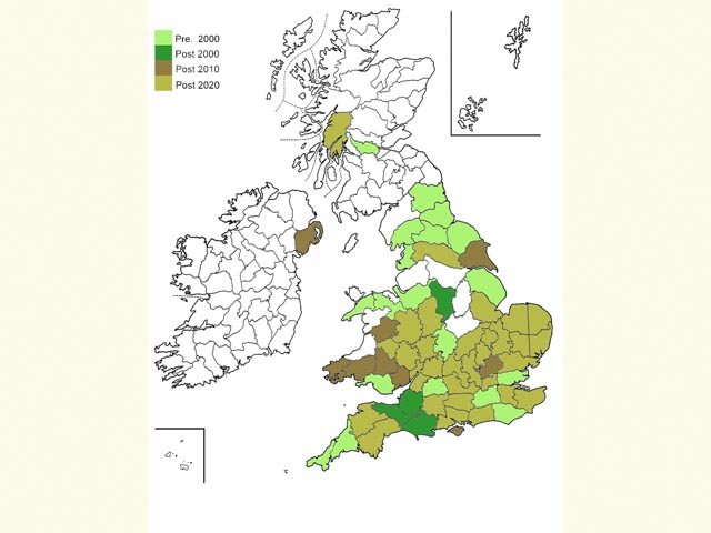  Distribution map Copyright Martin Evans 