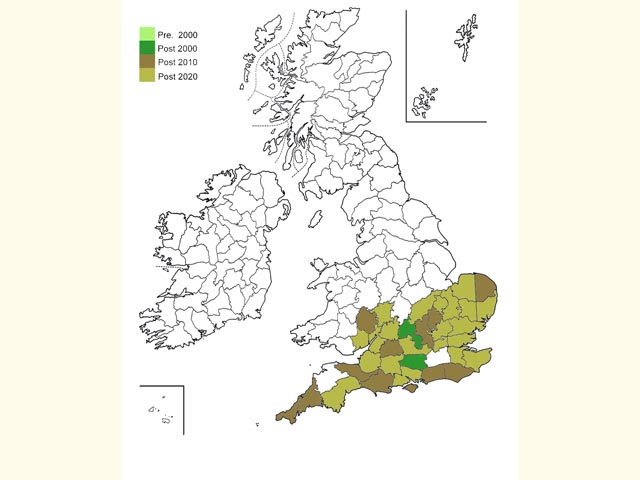  Distribution map Copyright Martin Evans 