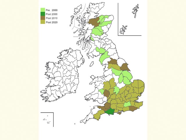  Distribution map Copyright Martin Evans 
