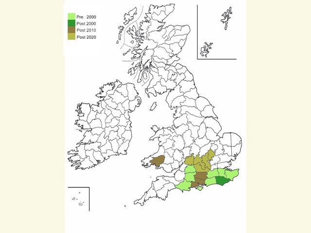  Distribution map Copyright Martin Evans 