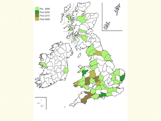  Distribution map Copyright Martin Evans 
