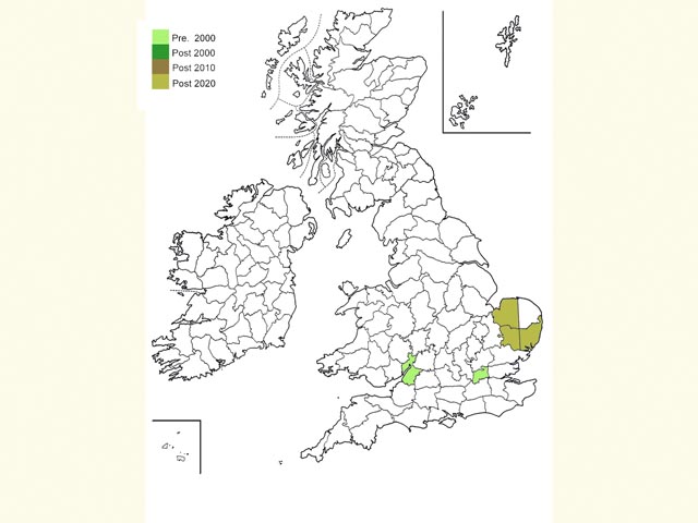  Distribution map Copyright Martin Evans 