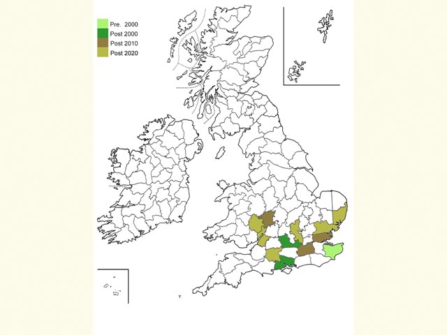  Distribution map Copyright Martin Evans 