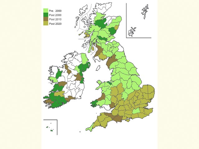  Distribution map Copyright Martin Evans 