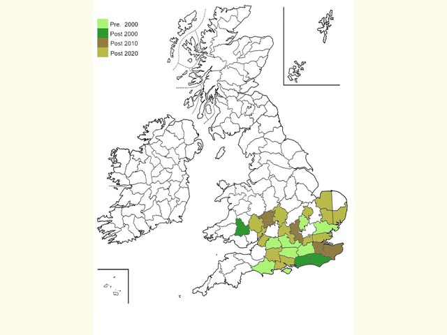  Distribution map Copyright Martin Evans 