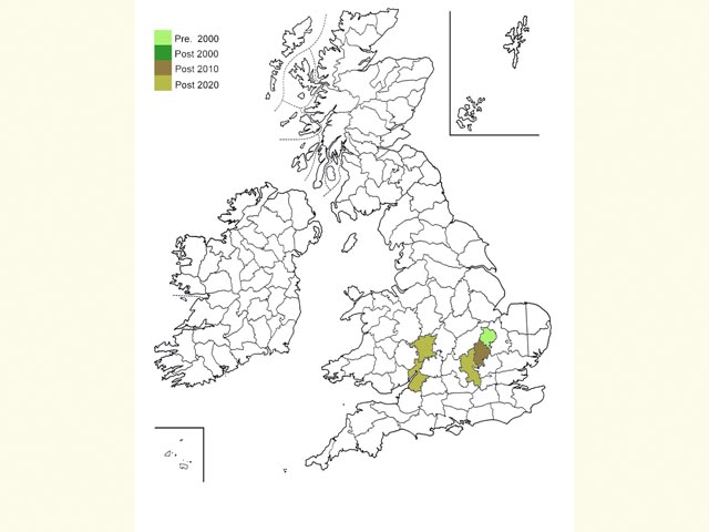 Distribution map Copyright Martin Evans 