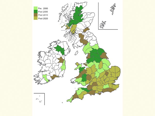  Distribution map Copyright Martin Evans 