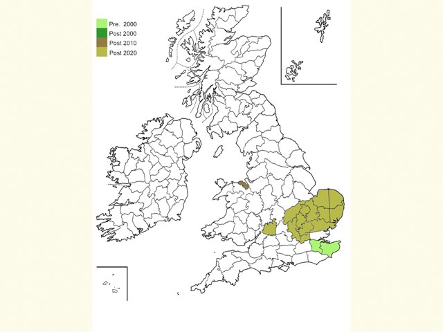  Distribution map Copyright Martin Evans 