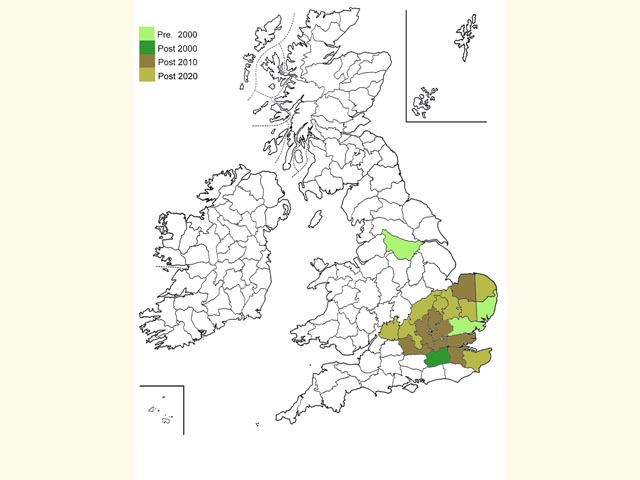 Distribution map Copyright Martin Evans 