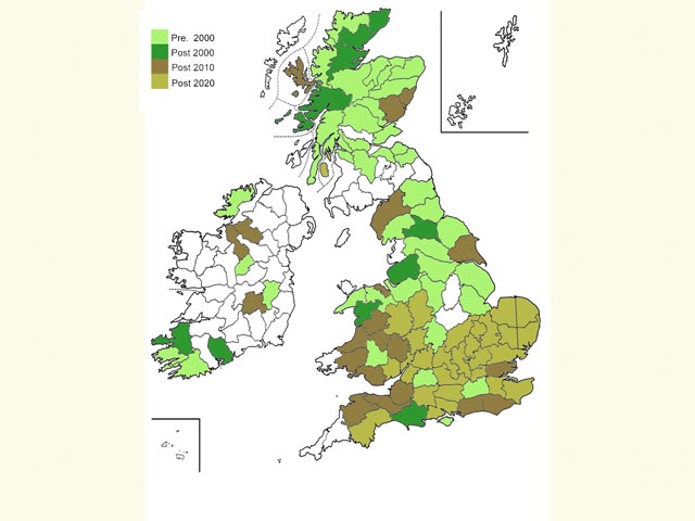  Distribution map Copyright Martin Evans 