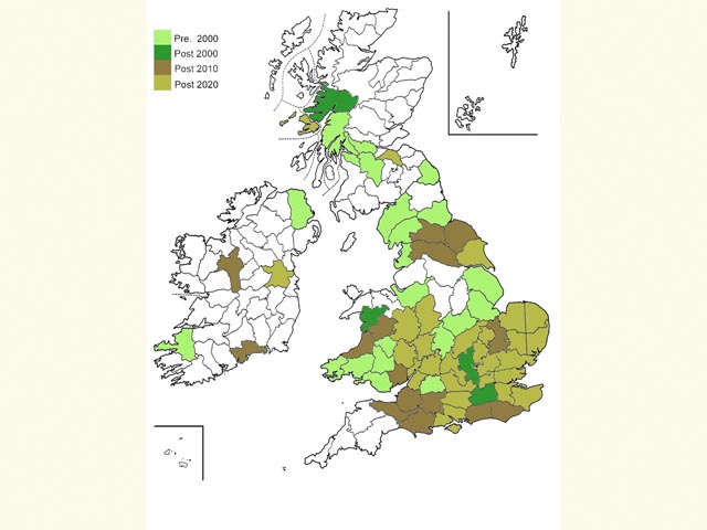  Distribution map Copyright Martin Evans 