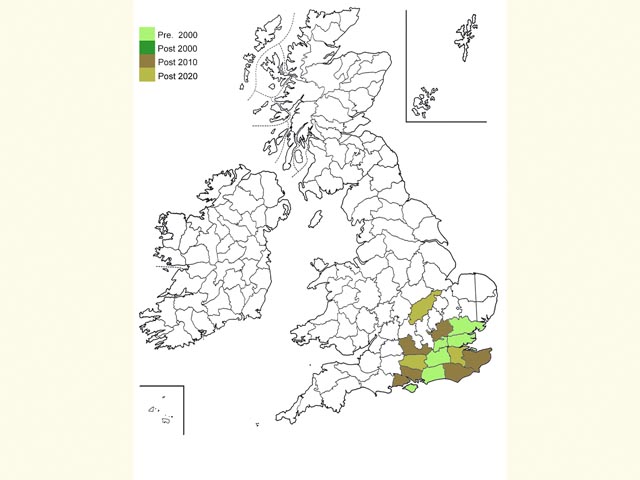  Distribution map Copyright Martin Evans 