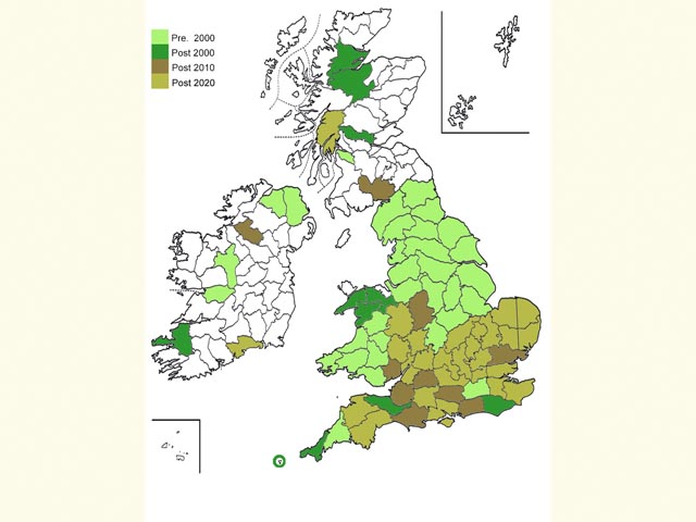  Distribution map Copyright Martin Evans 