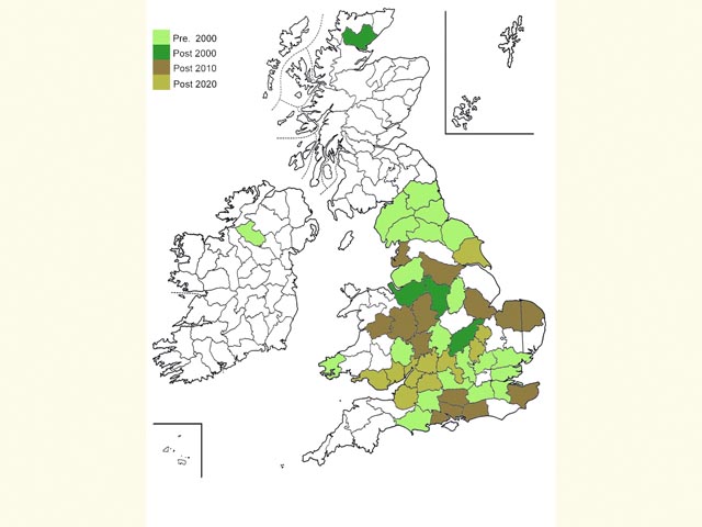  Distribution map Copyright Martin Evans 