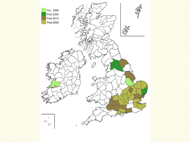 Distribution map Copyright Martin Evans 