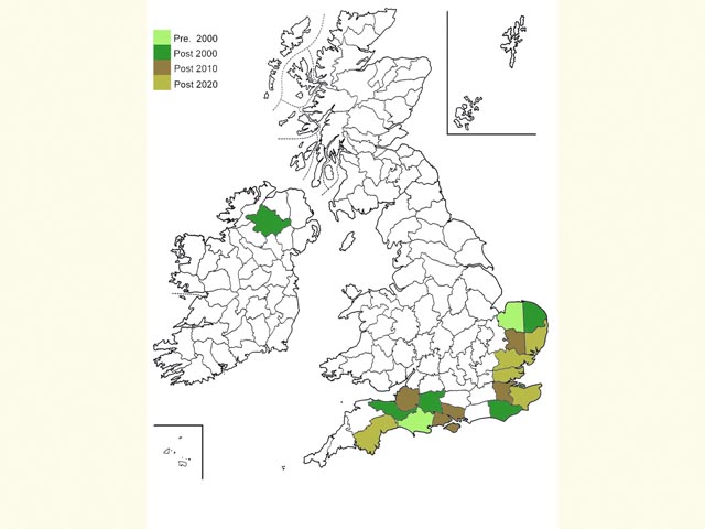  Distribution map Copyright Martin Evans 