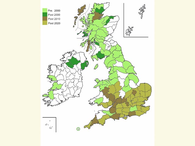  Distribution map Copyright Martin Evans 