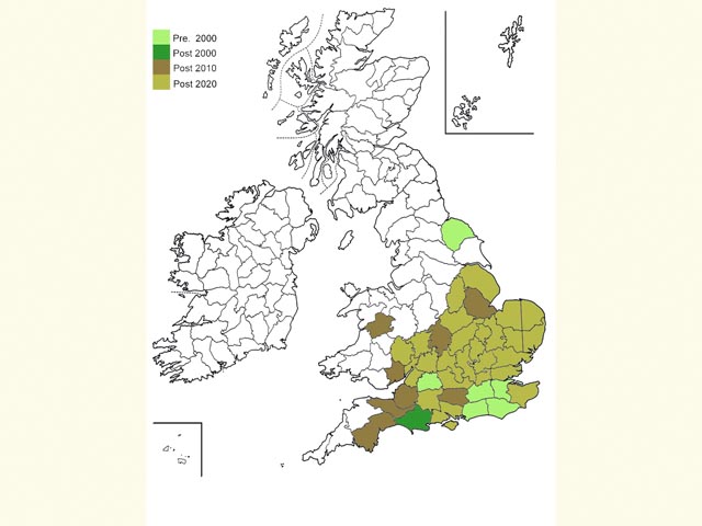  Distribution map Copyright Martin Evans 