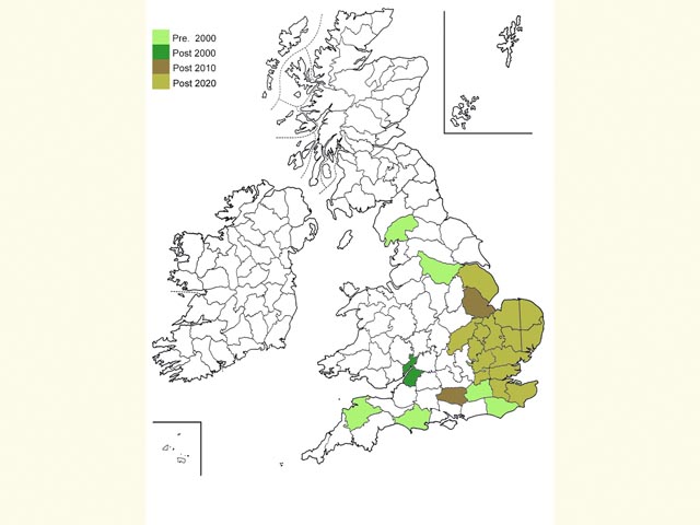  Distribution map Copyright Martin Evans 