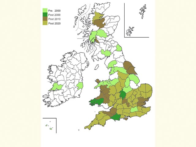  Distribution map Copyright Martin Evans 