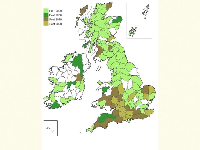  Distribution map Copyright Martin Evans 