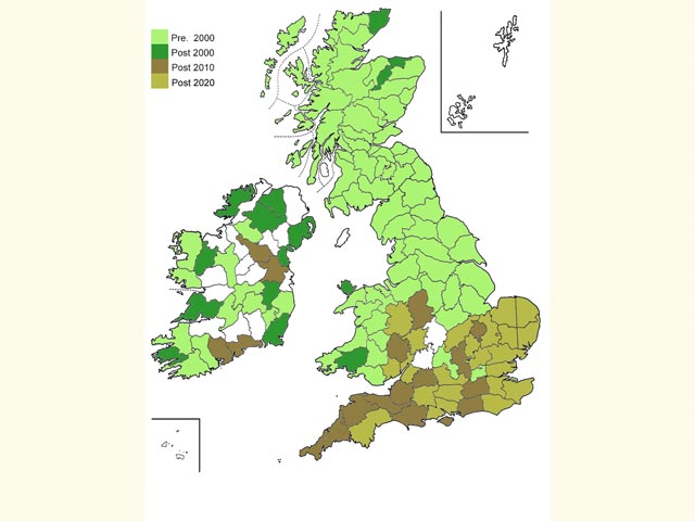  Distribution map Copyright Martin Evans 