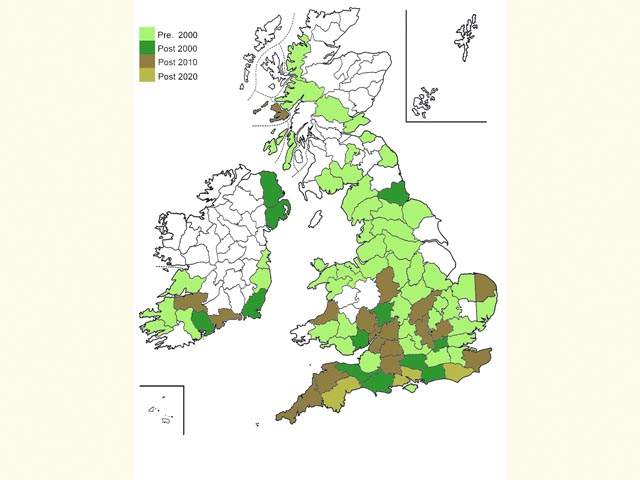  Distribution map Copyright Martin Evans 