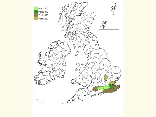  Distribution map Copyright Martin Evans 