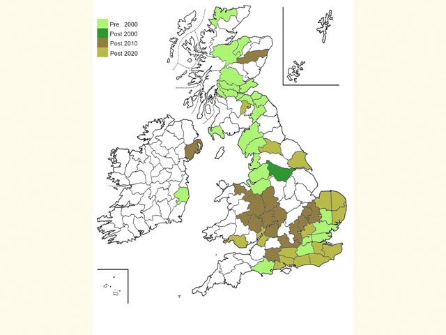  Distribution map Copyright Martin Evans 